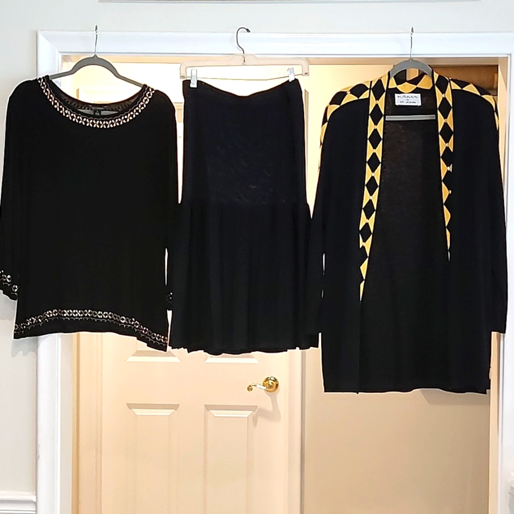 St. John 3-piece Knit Suit XL 16 18